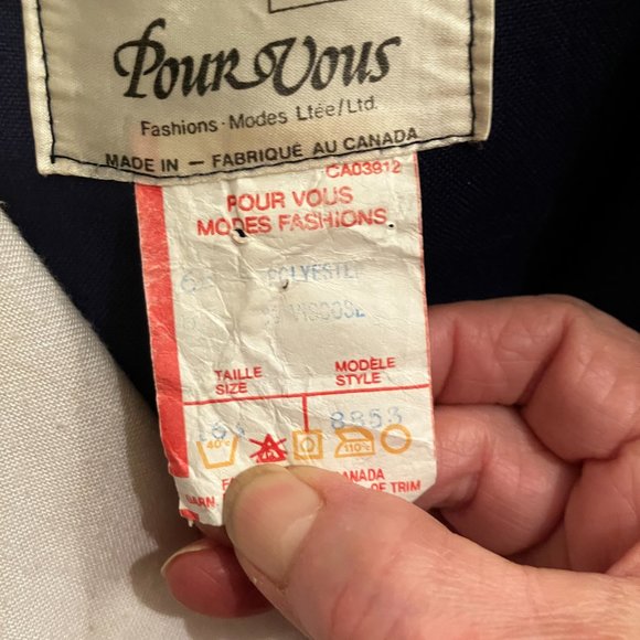 Vintage Pour Vous Dress size 6 Blue and White - Picture 4 of 8